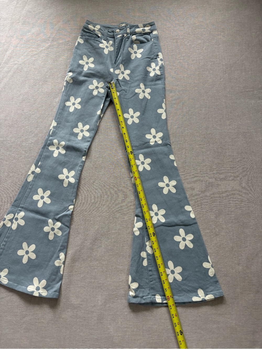 Altar'd State Light Blue Daisy Flare Jeans - Picture 11 of 12